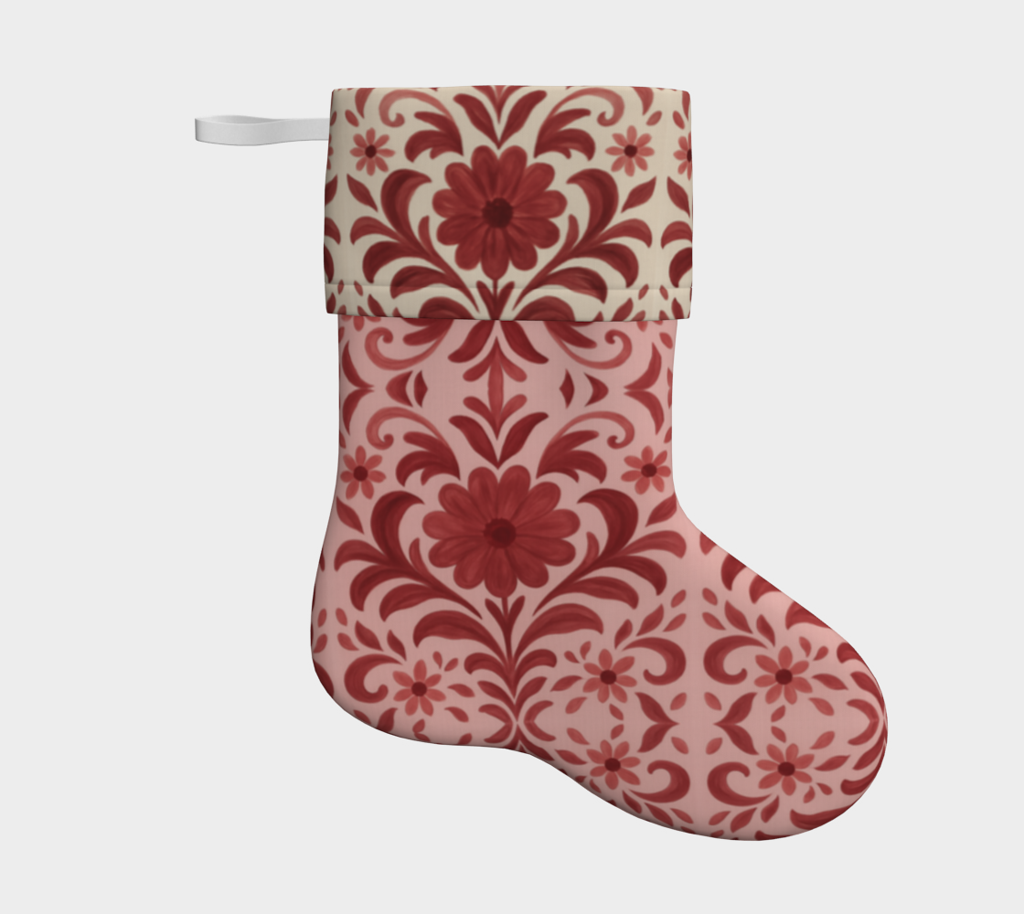 Petite Fleur Red Holiday Stocking
