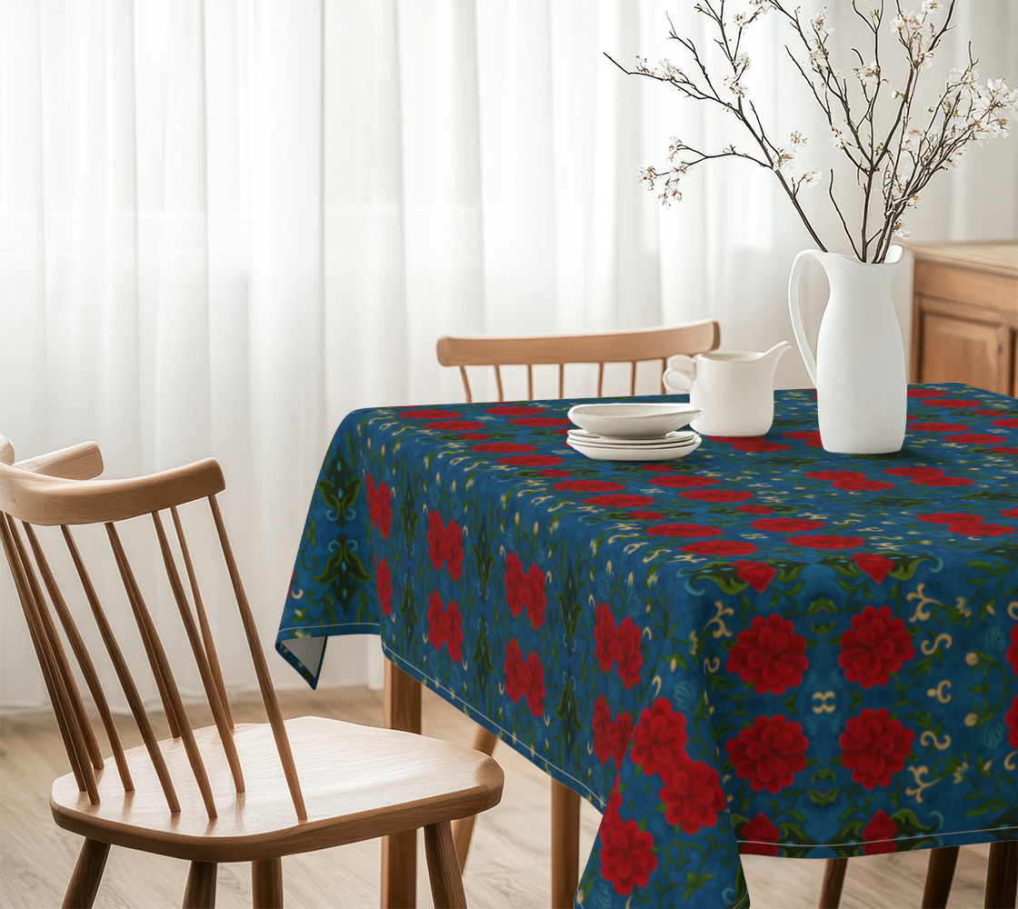 Marquesa Floral Sapphire 60 x 60 Tablecloth