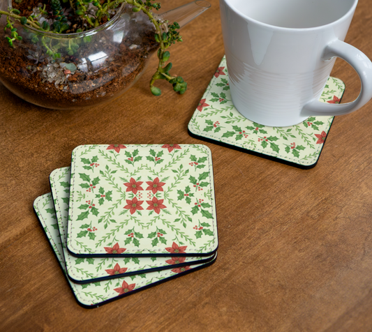 Yuletide Bloom Coasters