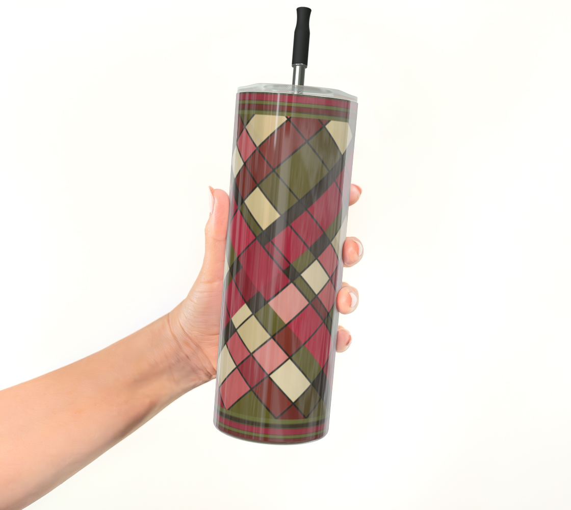 Plaid Harvest Water Bottle