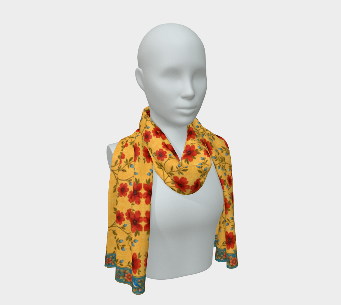 Golden Meadow 16 x 72 long scarf