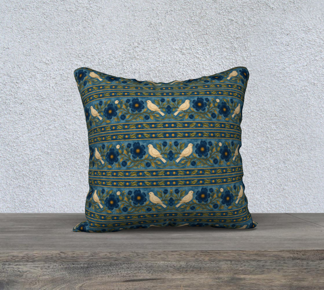 DOVES OF PEACE BANDED 18 X 18 REDO PILLOW