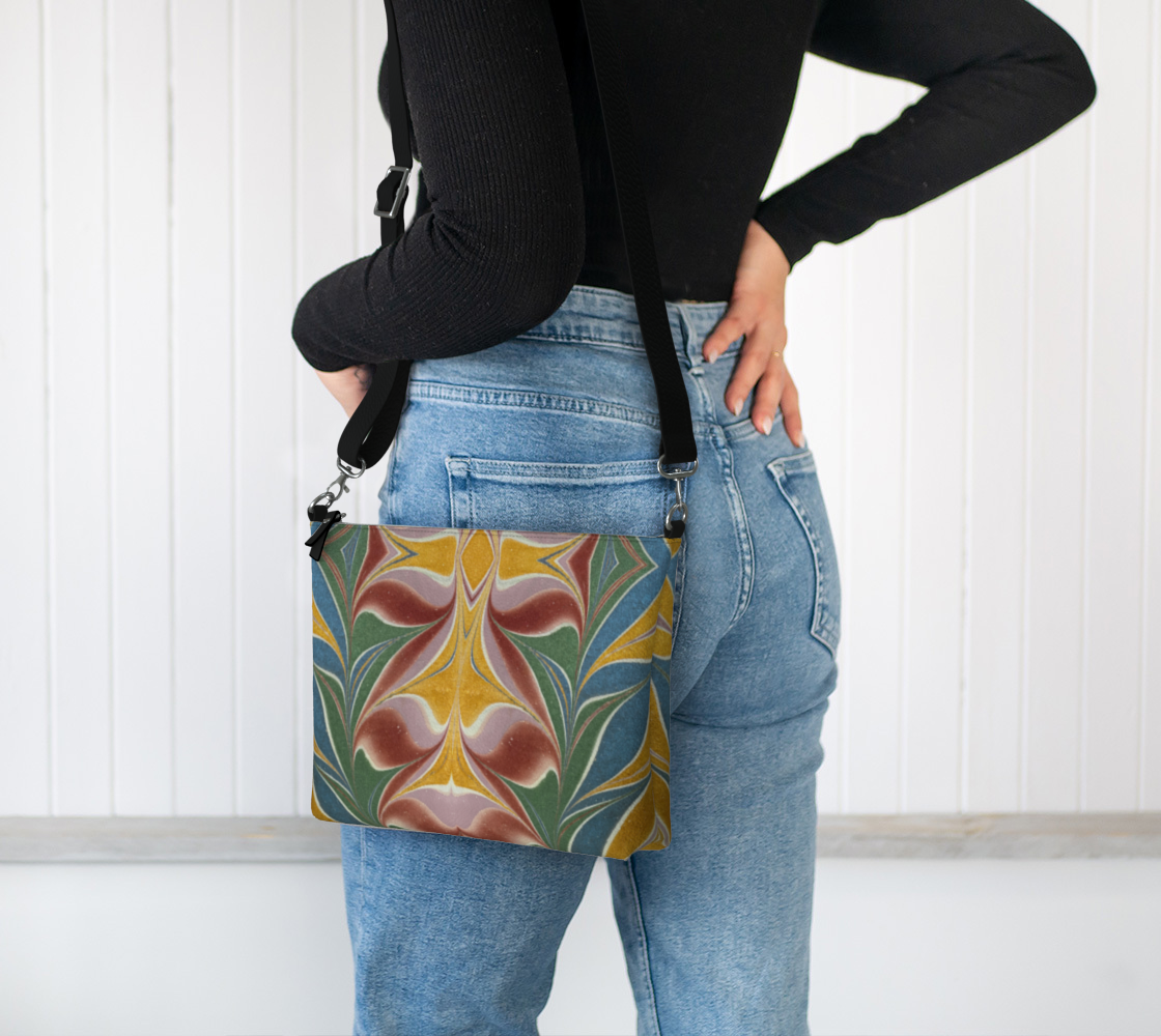 Florentine Flames Vegan Leather Crossbody Purse