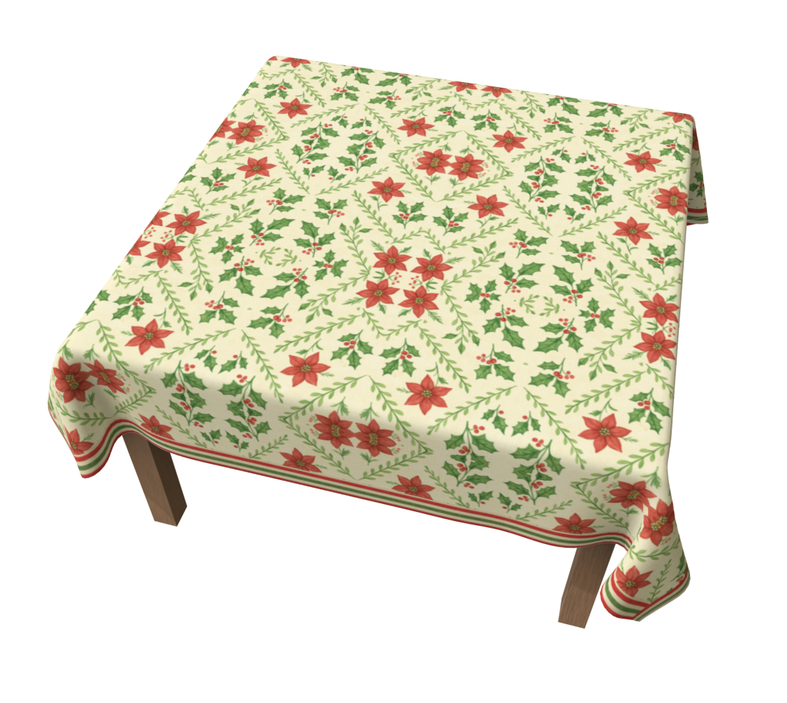Yuletide Bloom 60 x 60 Tablecloth