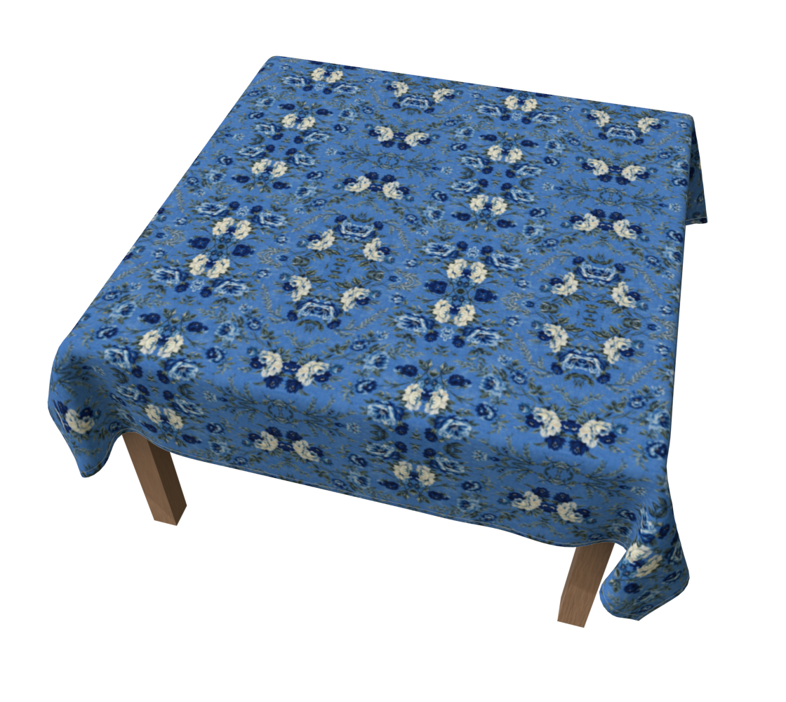 Blue Manor Bloom 60 x 60 Tablecloth