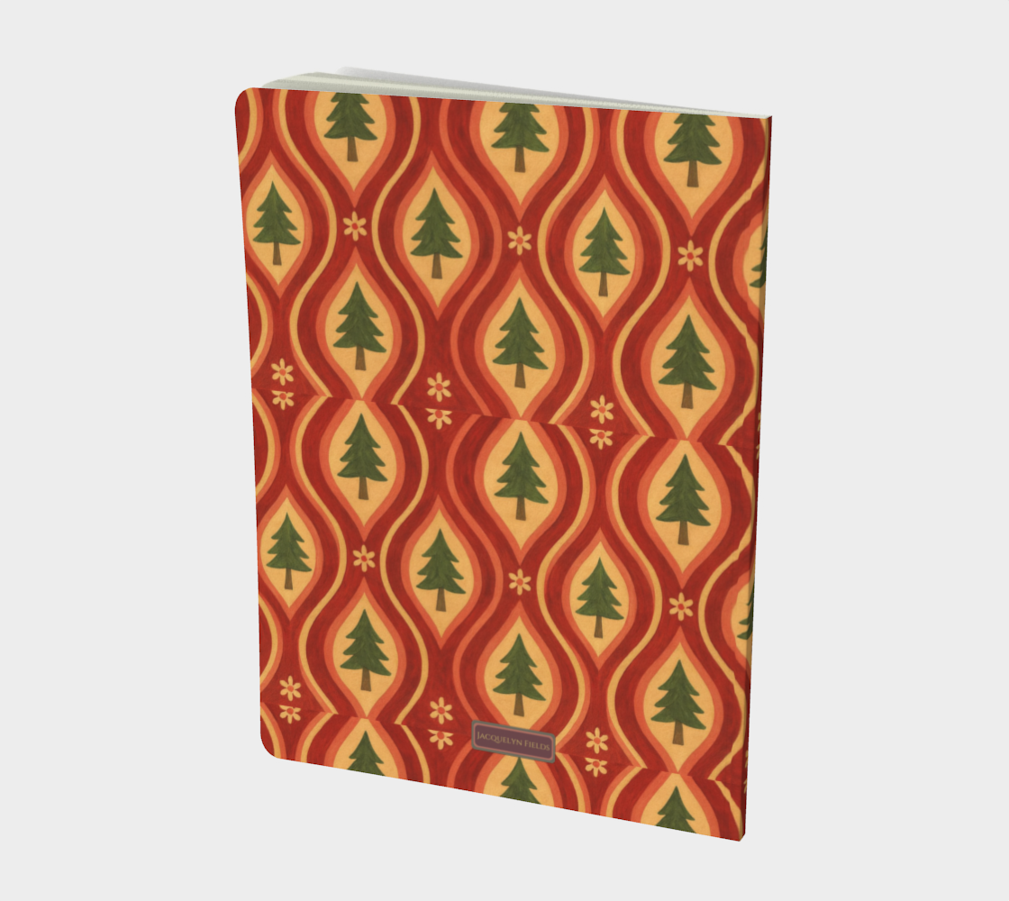 Hearthside Pines xmass trees allover notebook