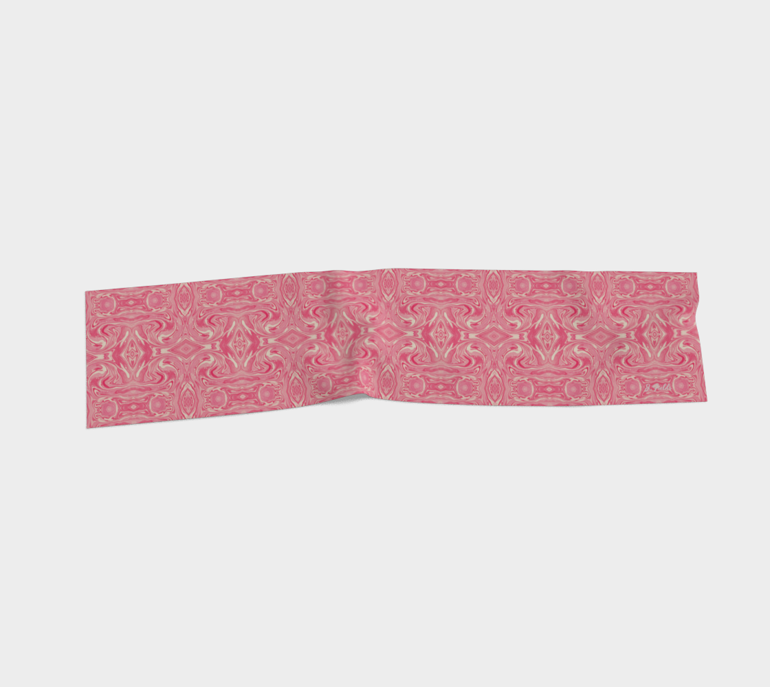 Pink Swirl Long Silk Scarf