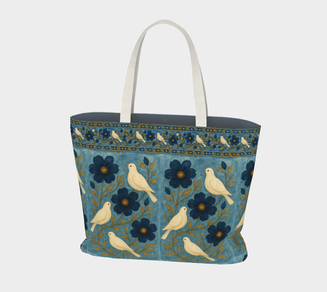 Doves of Peace Large Canvas tote bag