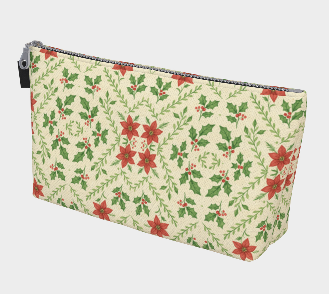 Yuletide Bloom Holiday Makeup Bag