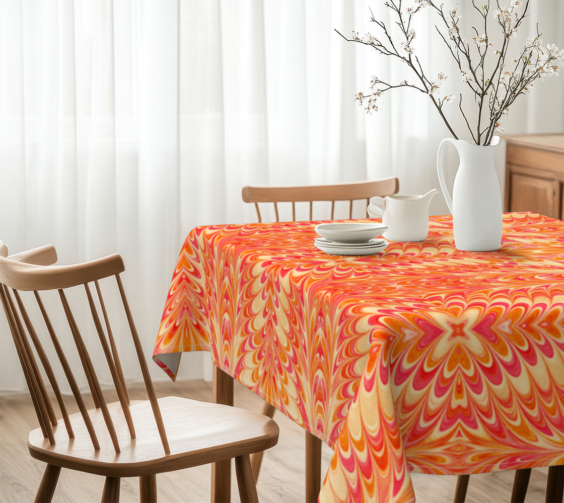 Tangerine Swirl 60 x 60 Tablecloth