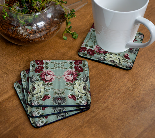 Seafoam Roses Coasters
