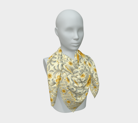 Silver Garden 50 x 50 scarf