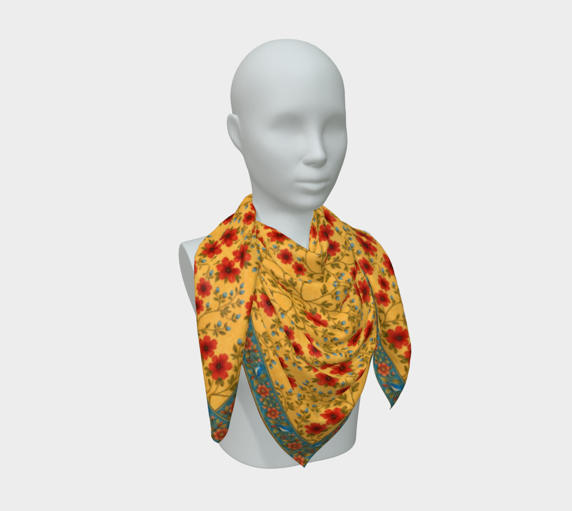 Golden Meadow 50 x 50 scarf