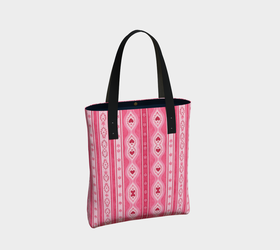 Sweet Heart Folk Stripe Urban Tote