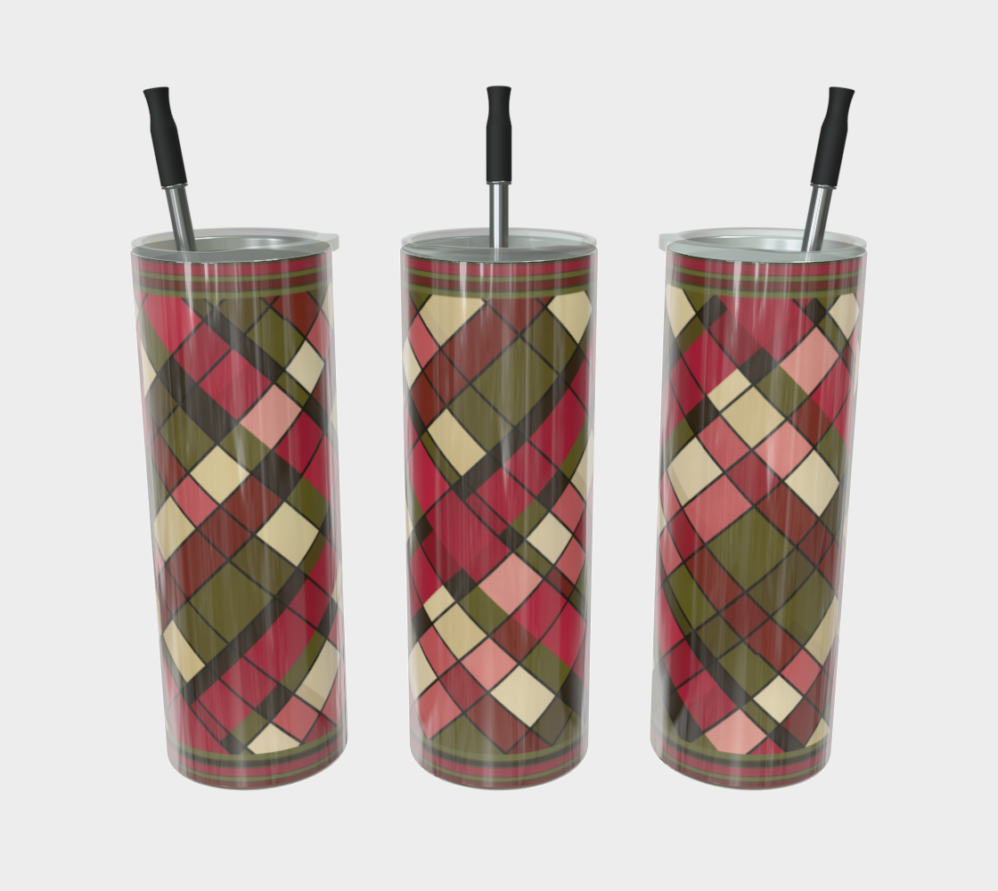 Plaid Harvest Water Bottle