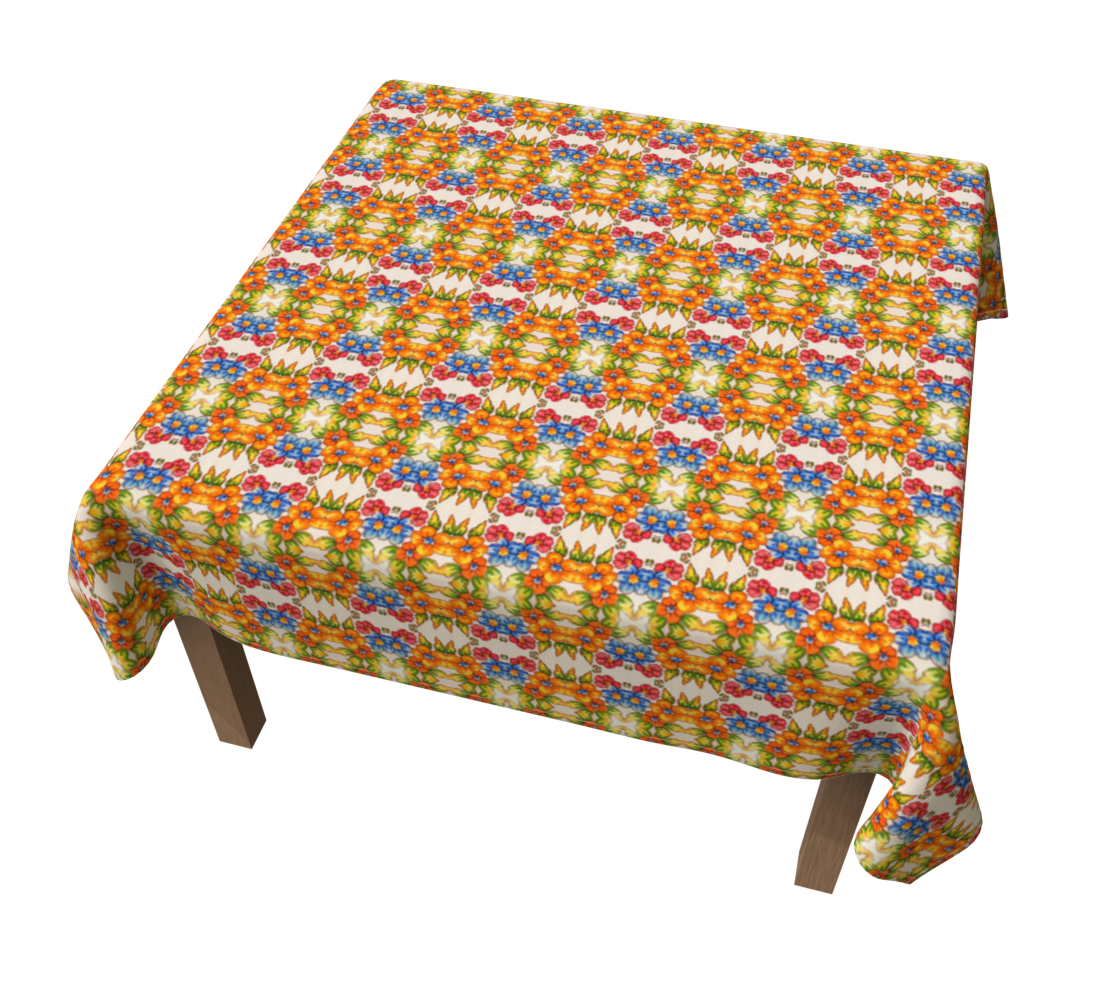 Seaside Blooms 60 x 60  Tablecloth