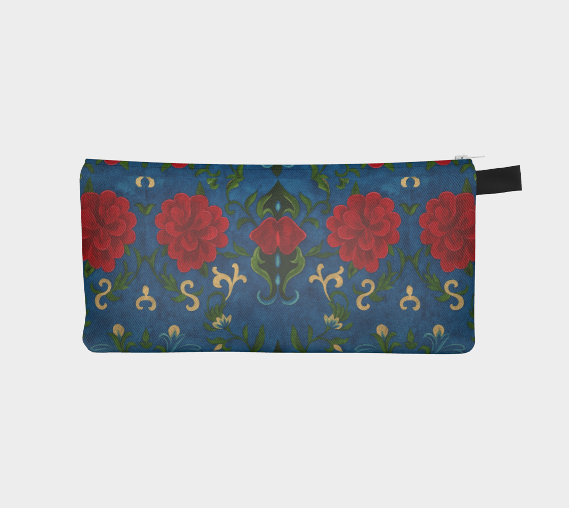 Marquesa Peonies Sapphire Pencil Case