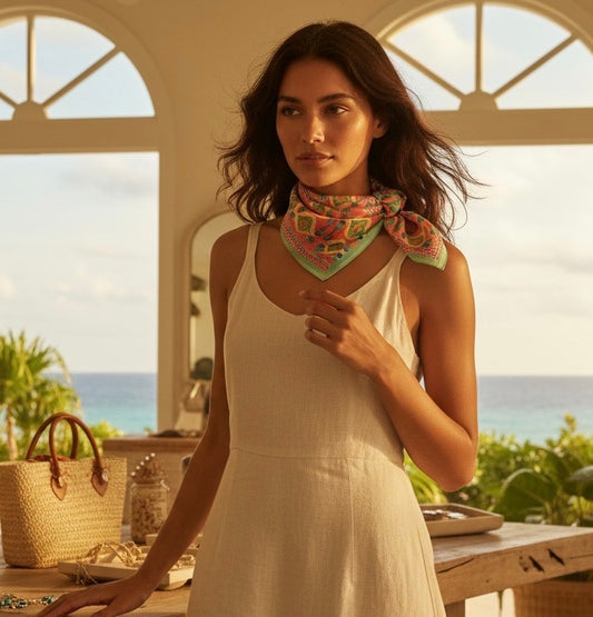 Island Diamonds Silk Square Scarf
