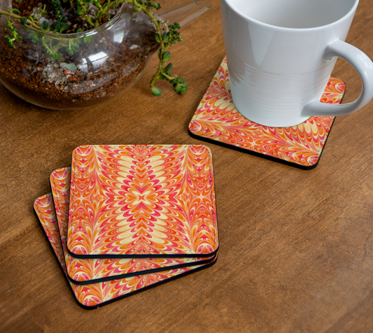 Tangerine Swirl Coasters
