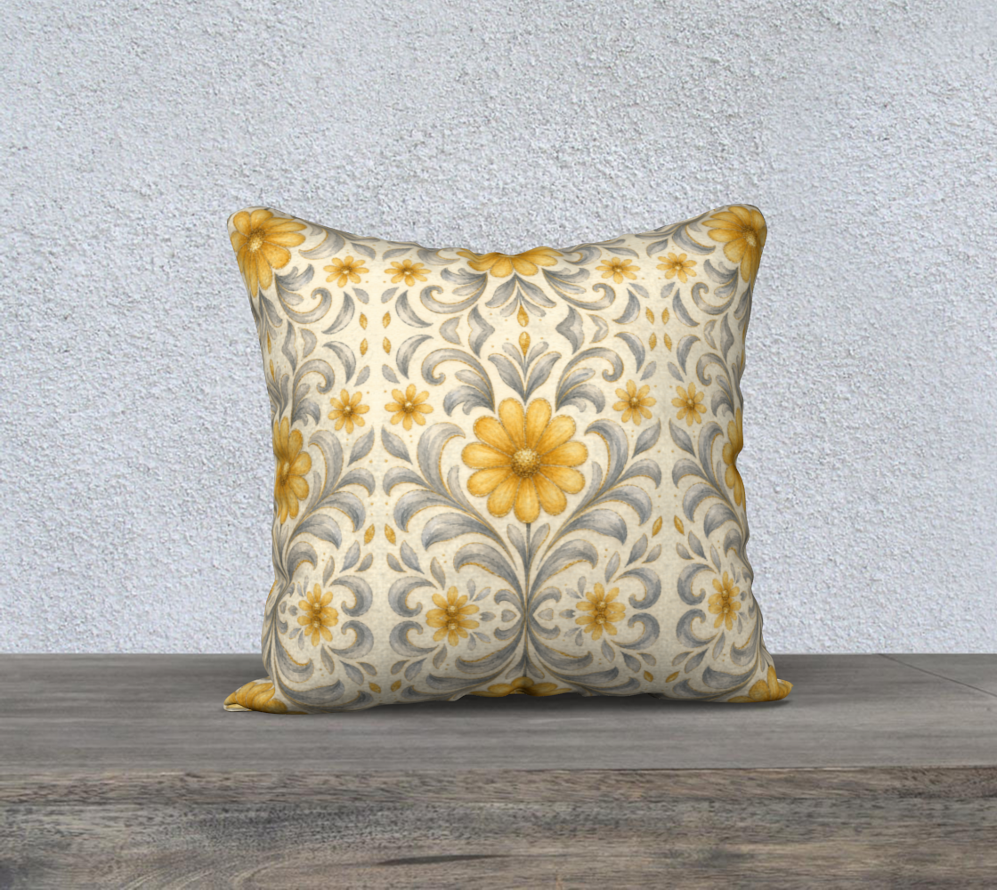 SIlver gardens 18 x 18 pillow