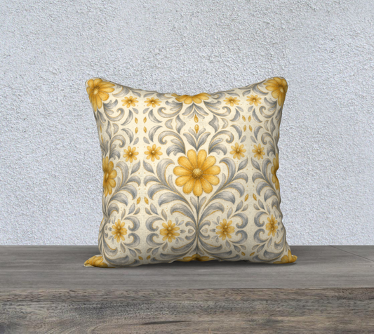 SIlver gardens 18 x 18 pillow