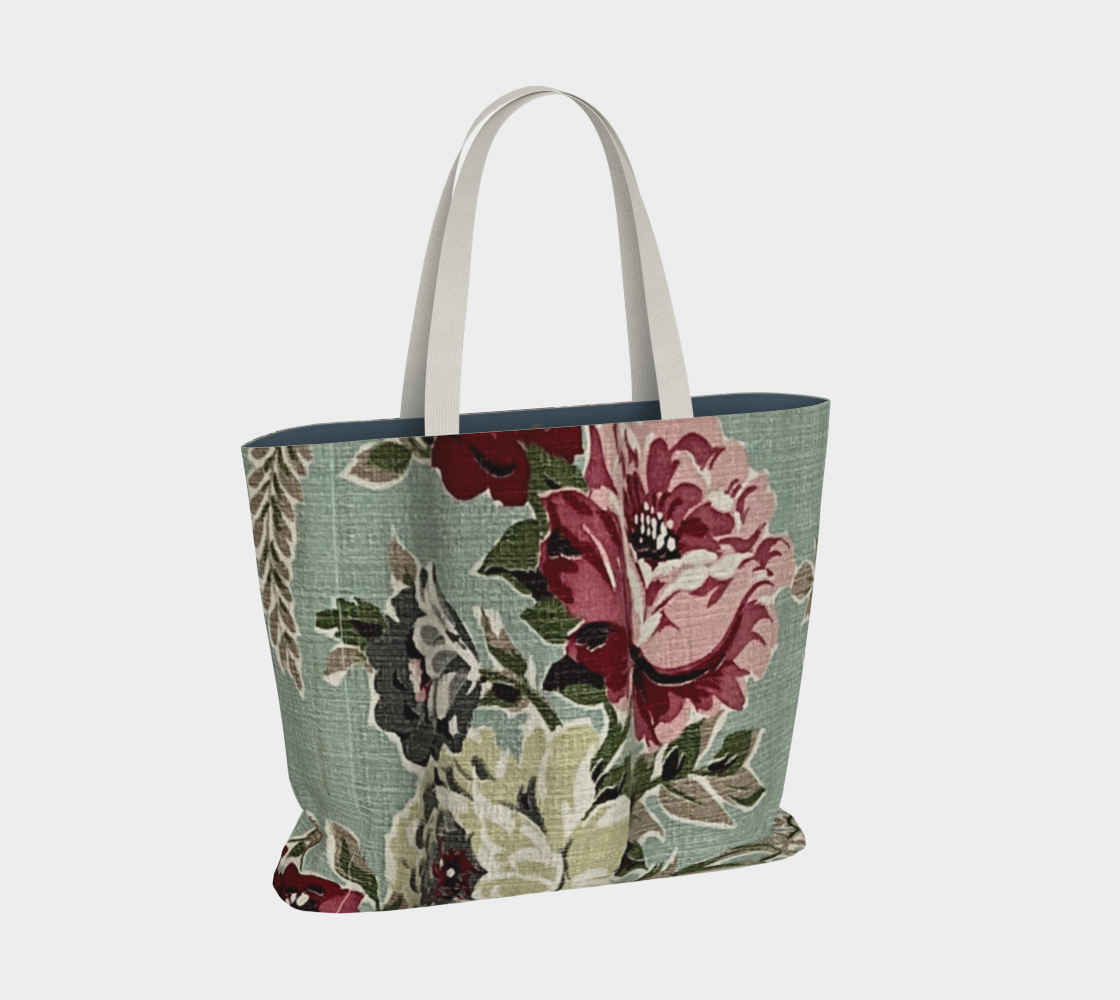 Seafoam Roses Tote Bag