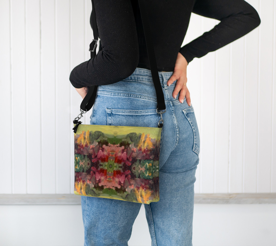 Giverny Gardens Vegan Leather Crossbody Bag