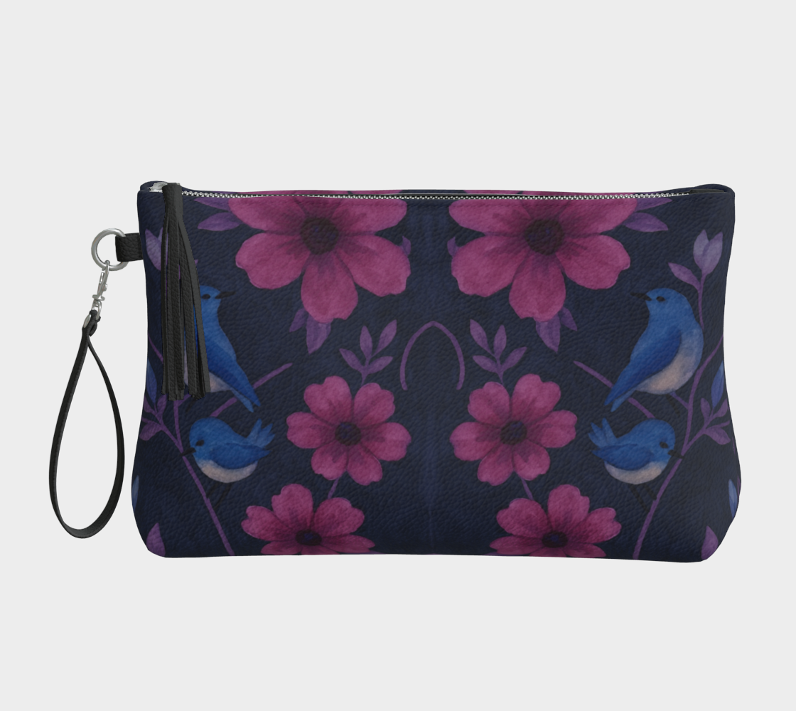 Songbird Bloom Plum Clutch Wristlet