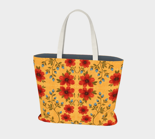 GOLDEN MEADOW  canvas large tote