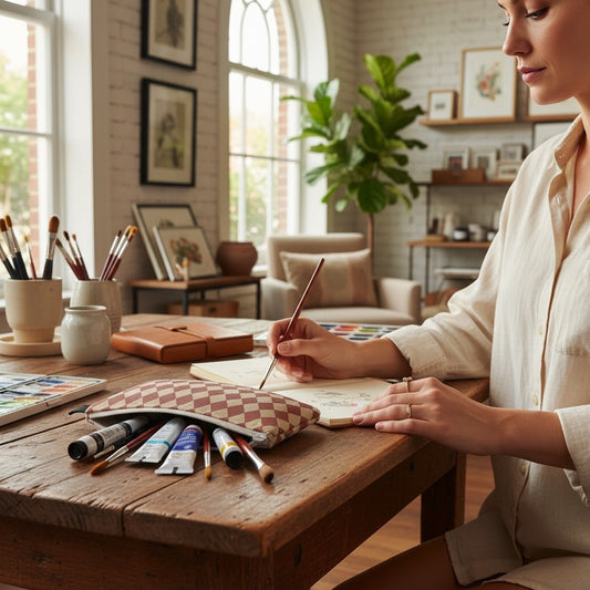 Cranberry Mini Harlequin Pencil Case