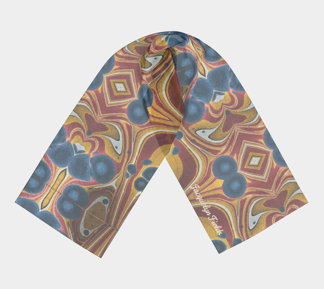 Sundown Revival Long Silk Scarf