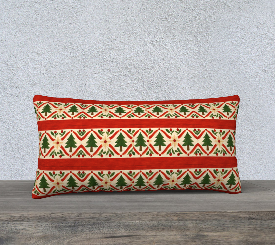 evergreen glow banded 12 x 24 pillow
