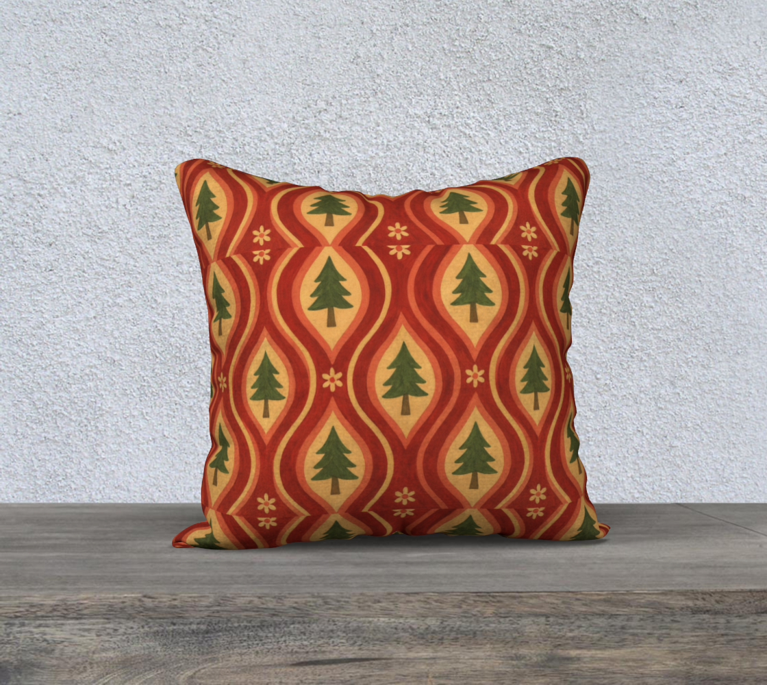 xmass trees allover #1 18 x 18 pillow
