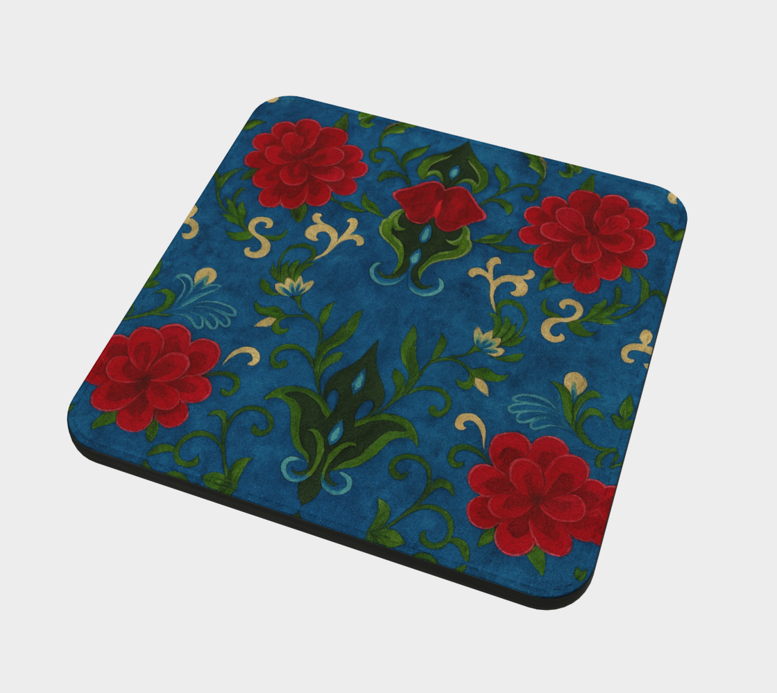 Imperial Peonies Sapphire Coaster