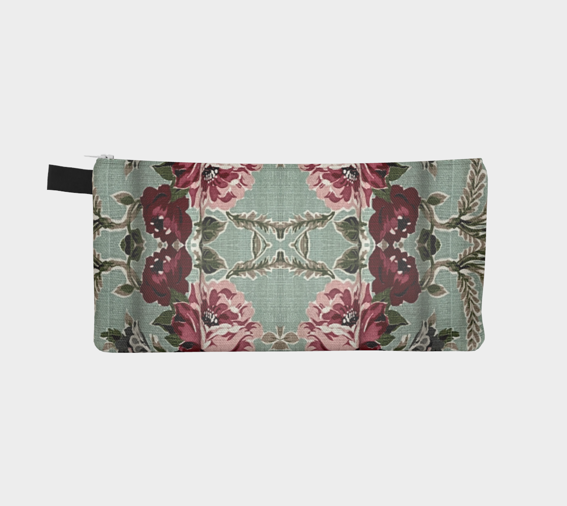 Sea Foam Roses Pencil Case