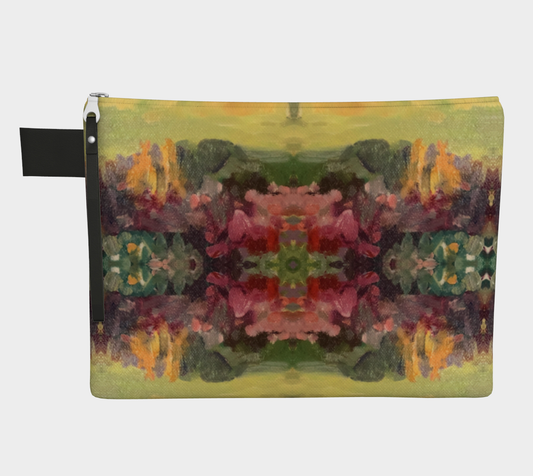 Giverny Gardens Canvas Zipper Carry-all Bag
