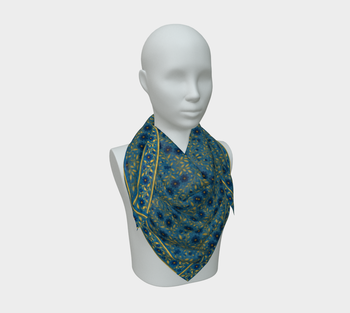 indigo meadow 50 x 50 scarf