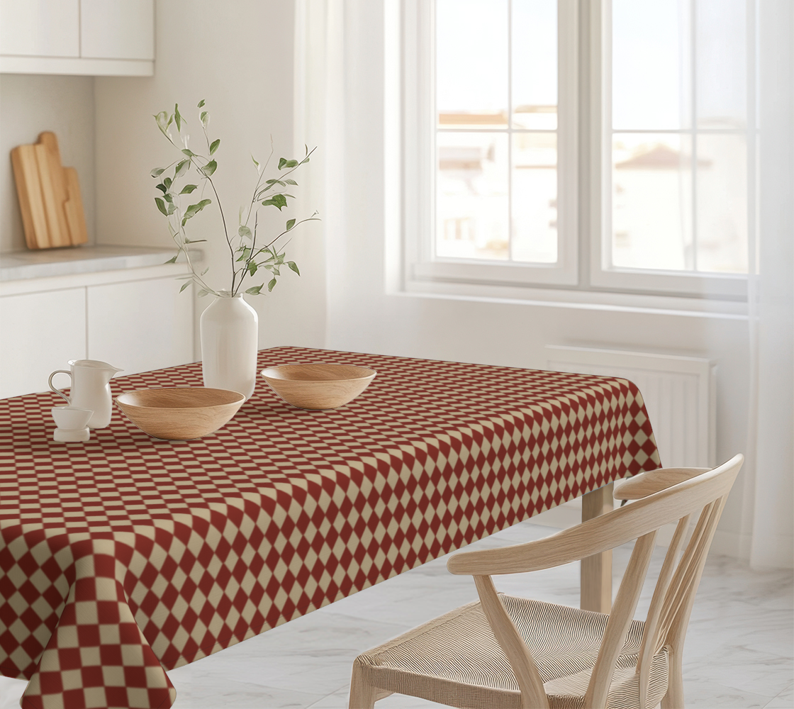 Cranberry Mini Harlequin Coaster 90 x 60 Tablecloth