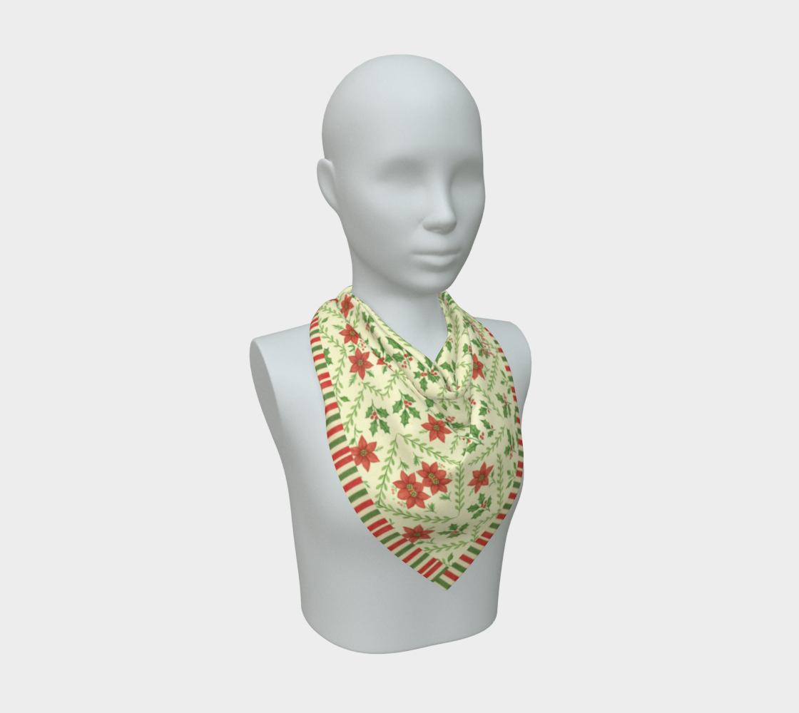 Yuletide Blooms 50 x 50 scarf