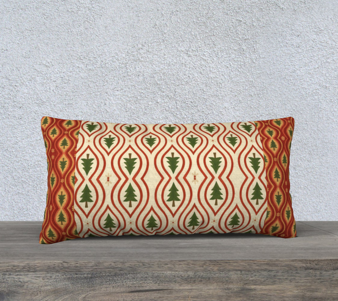 Evergreen glow banded  24 x 12 pillow