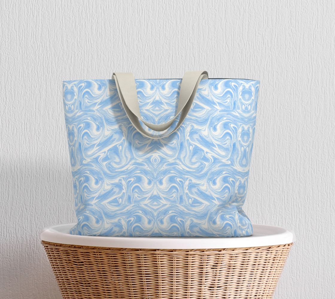 Blue Sky Swirl Canvas Tote Bag