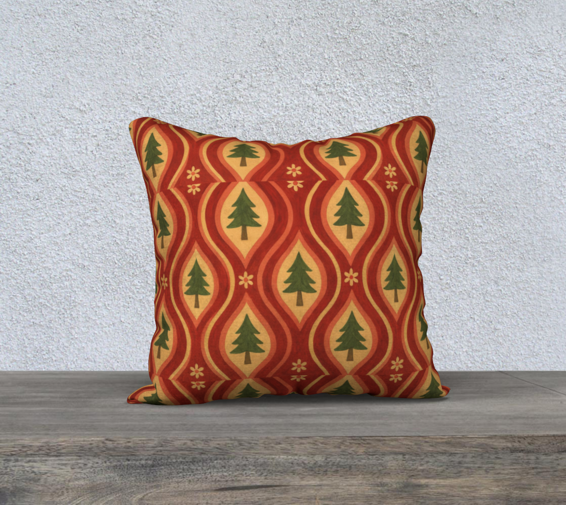 xmass trees allover #1 18 x 18 pillow
