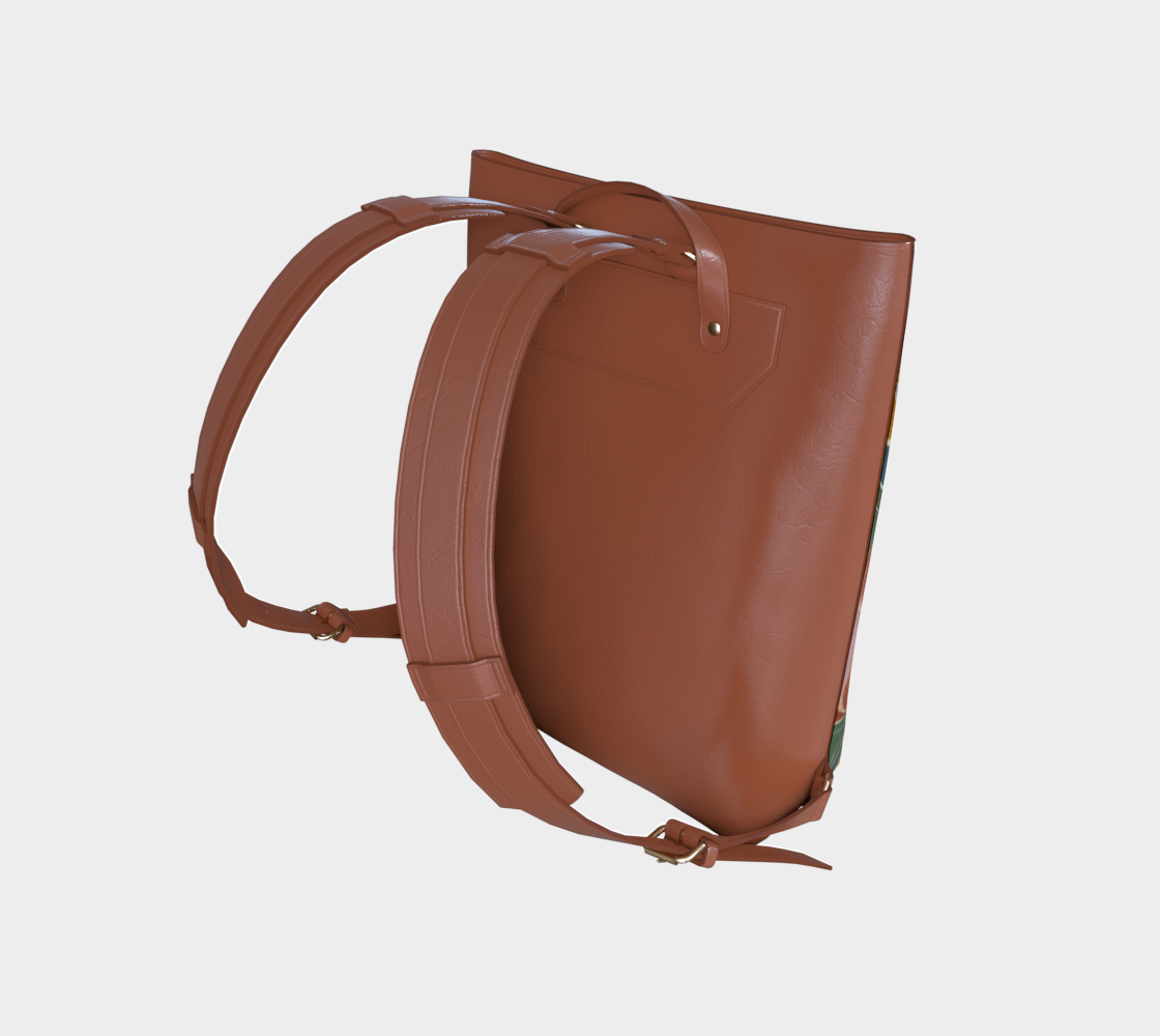 Florentine Flames Vegan Leather Backpack