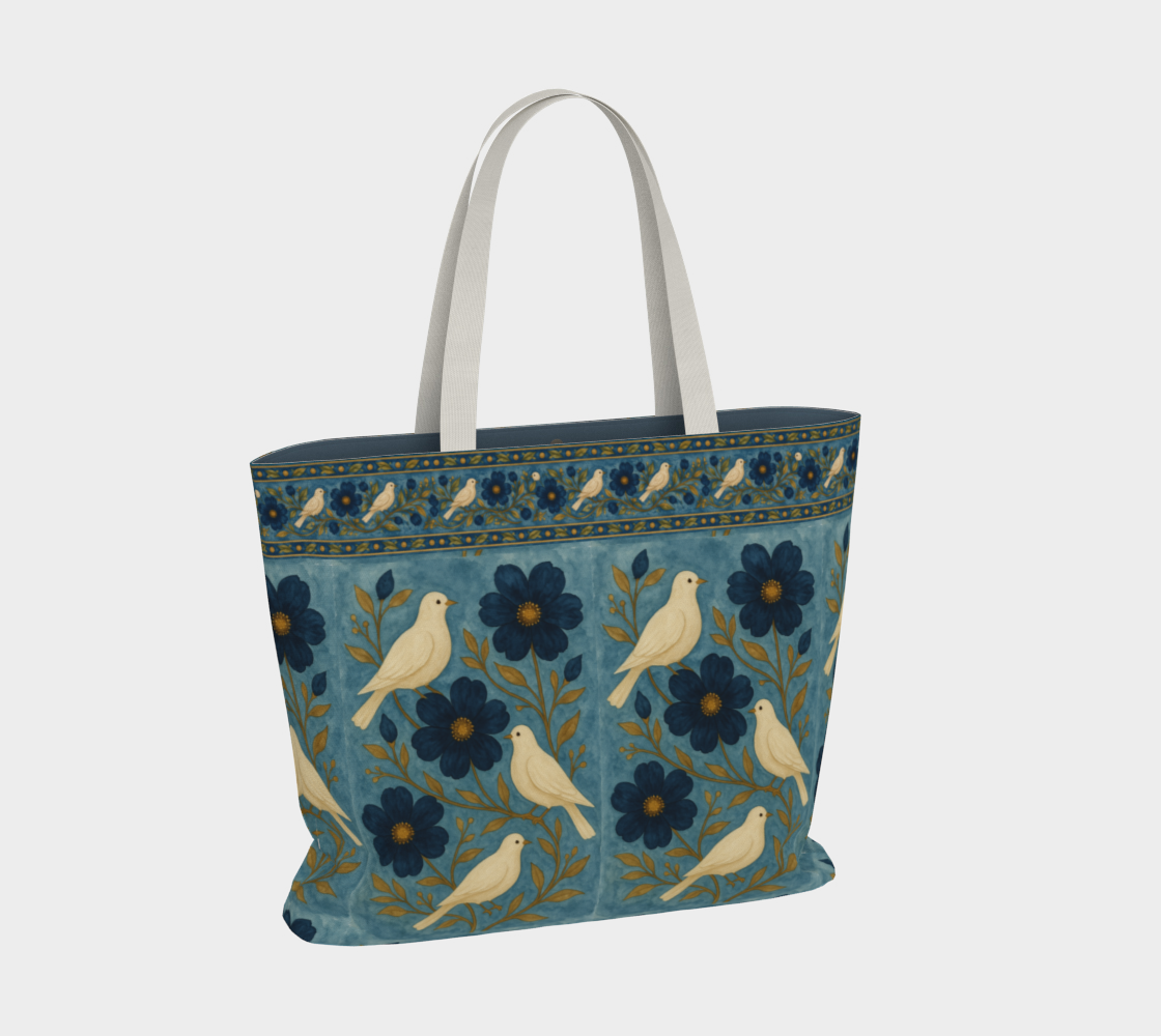 Doves of Peace Large Canvas tote bag