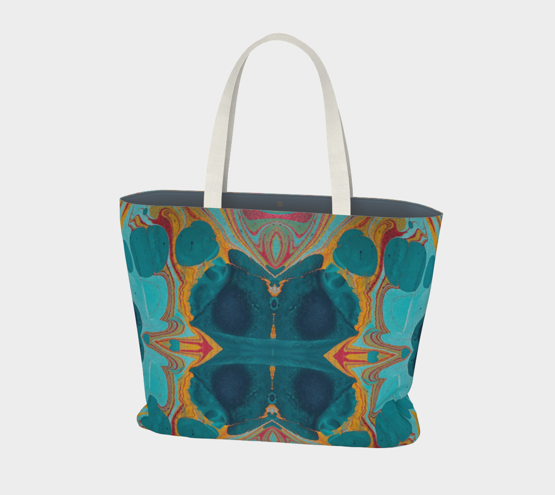 Gilded Currents Butterfly Tote Bag