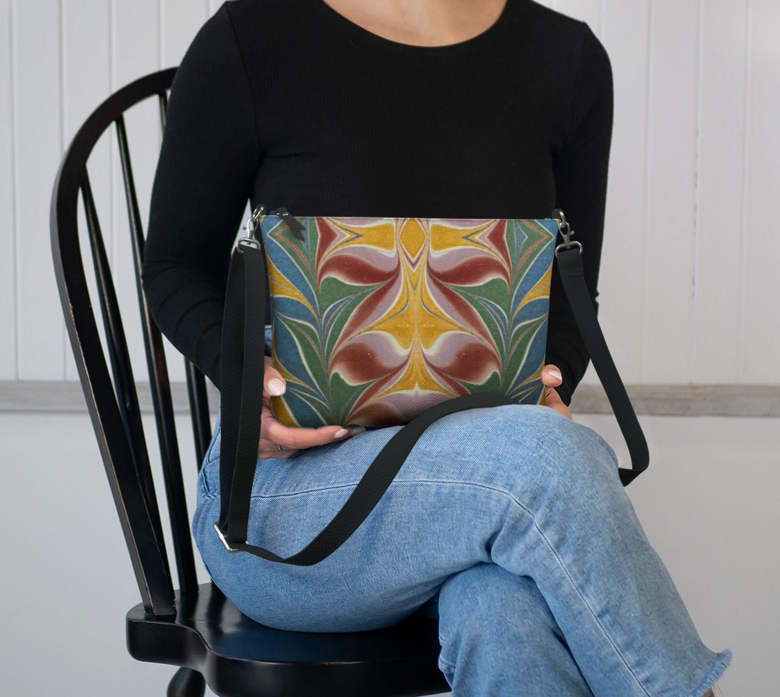Florentine Flames Vegan Leather Crossbody Purse