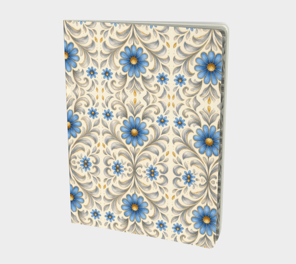 Gilded Azure Bloom Notebook