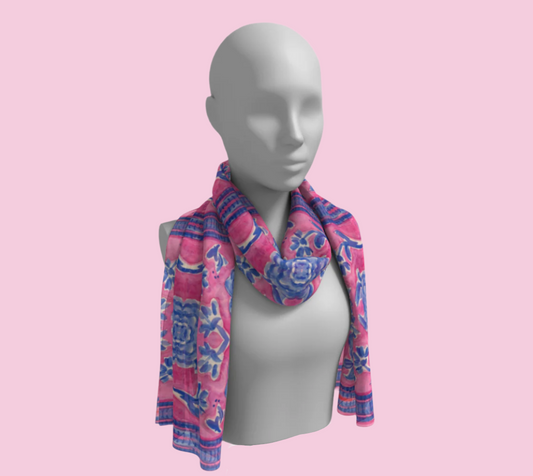 Tropique Provencal Silk Long Scarf