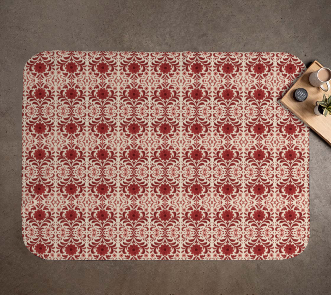 Petite Fleur Rouge D'Hiver Blanket