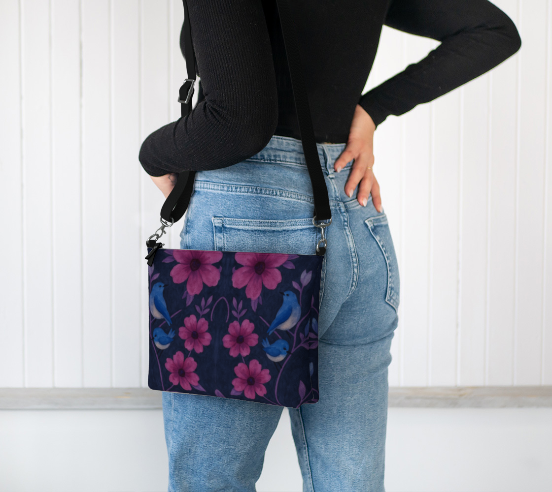 Songbird Bloom Plum Crossbody Bag